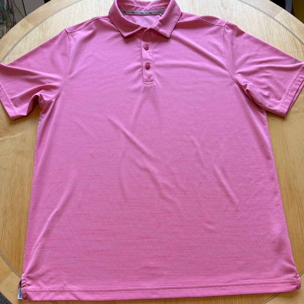 Walter Hagen 11 Golf Polo Shirt XL Pink Performance Short Sleeve